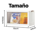 Kit Cajas Organizadoras Apilables con Ruedas y Puerta Frontal