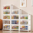Kit Cajas Organizadoras Apilables con Ruedas y Puerta Frontal