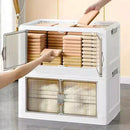 Kit Cajas Organizadoras Apilables con Ruedas y Puerta Frontal