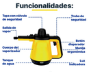 Limpiador a Vapor Portátil + 9 Accesorios GRATIS
